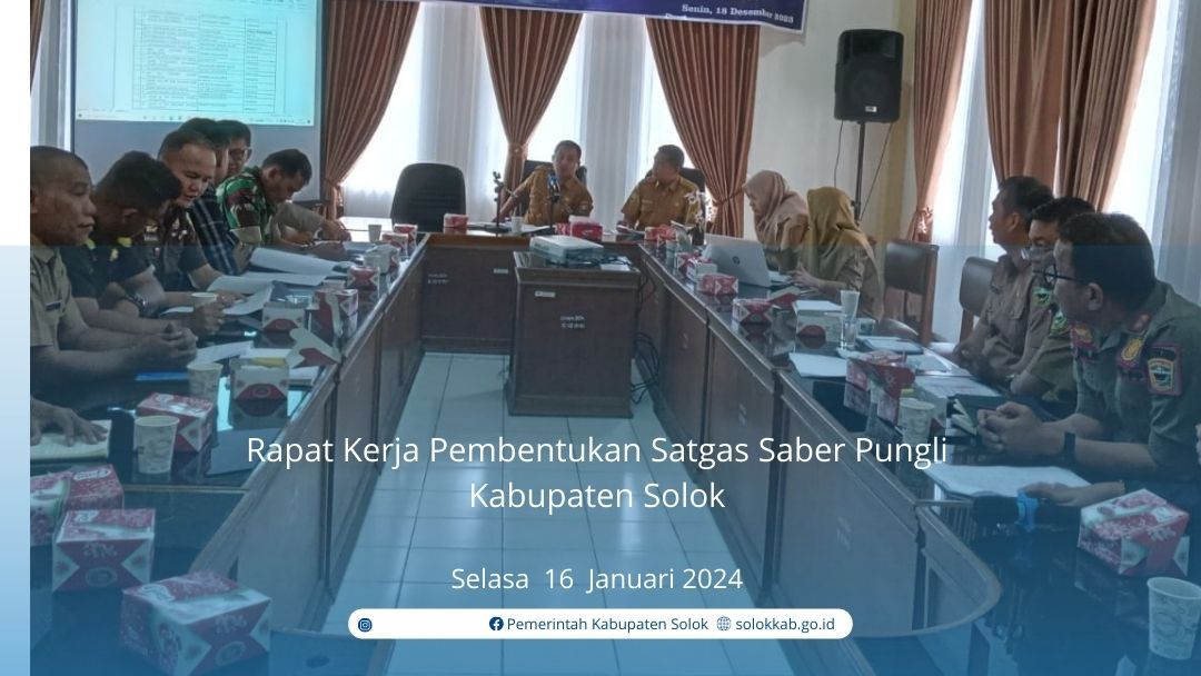 Rapat Kerja Pembentukan Satgas Saber Pungli Kabupaten Solok
