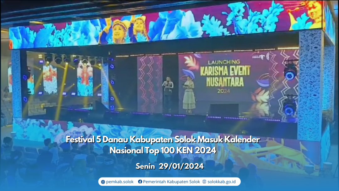 Festival 5 Danau Kabupaten Solok Masuk Kalender Nasional Top 100 KEN 2024