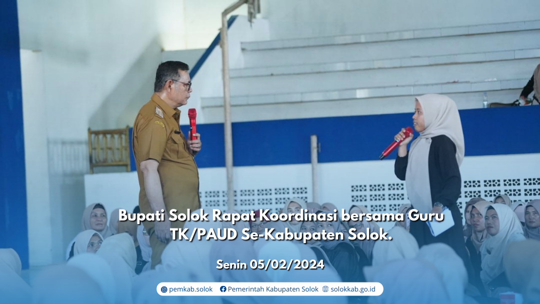 Rapat Koordinasi bersama Guru TK/PAUD Se-Kabupaten Solok