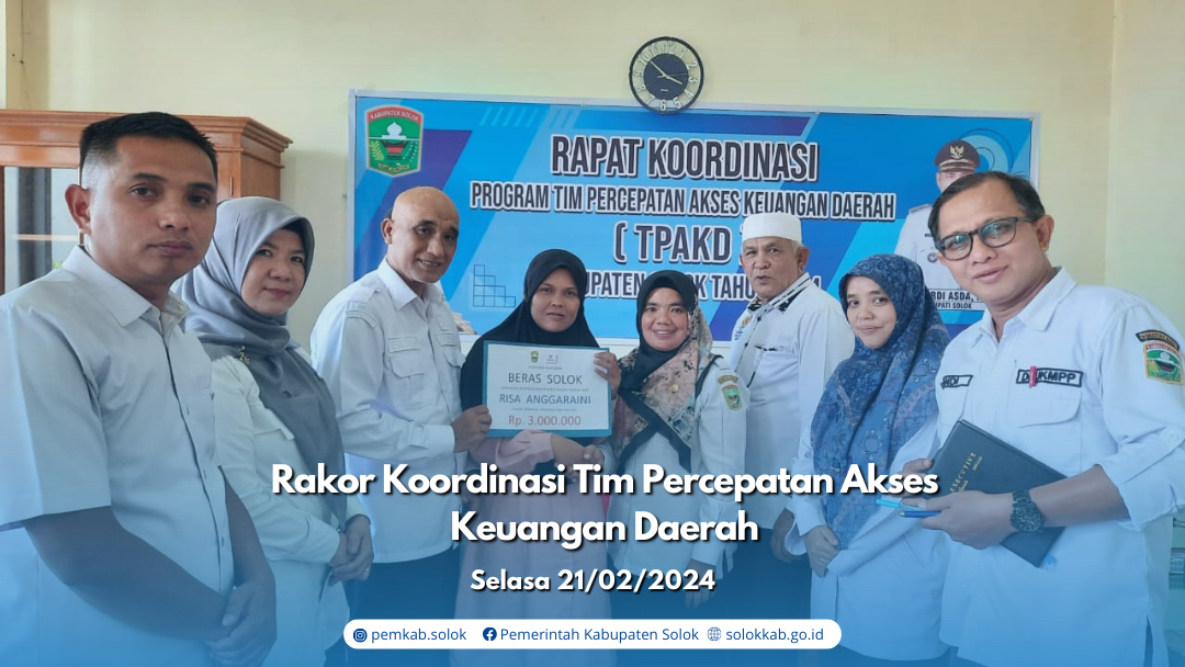 Rakor Koordinasi Tim Percepatan Akses Keuangan Daerah