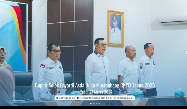 Bupati Solok Epyardi Asda Pimpin Pembukaan Musrenbang di Kabupaten Solok