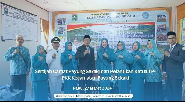 Sertijab Camat Payung Sekaki dan Pelantikan Ketua TP-PKK Kecamatan Payung Sekaki.