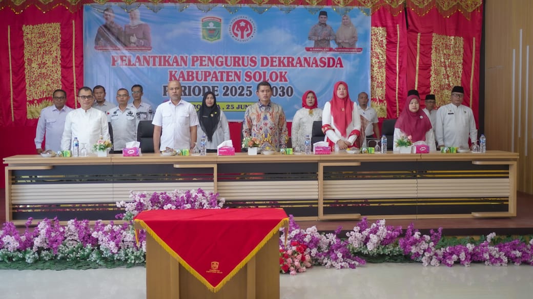 Bupati Solok Lantik Pengurus Dekranasda Kabupaten Solok 2025–2030