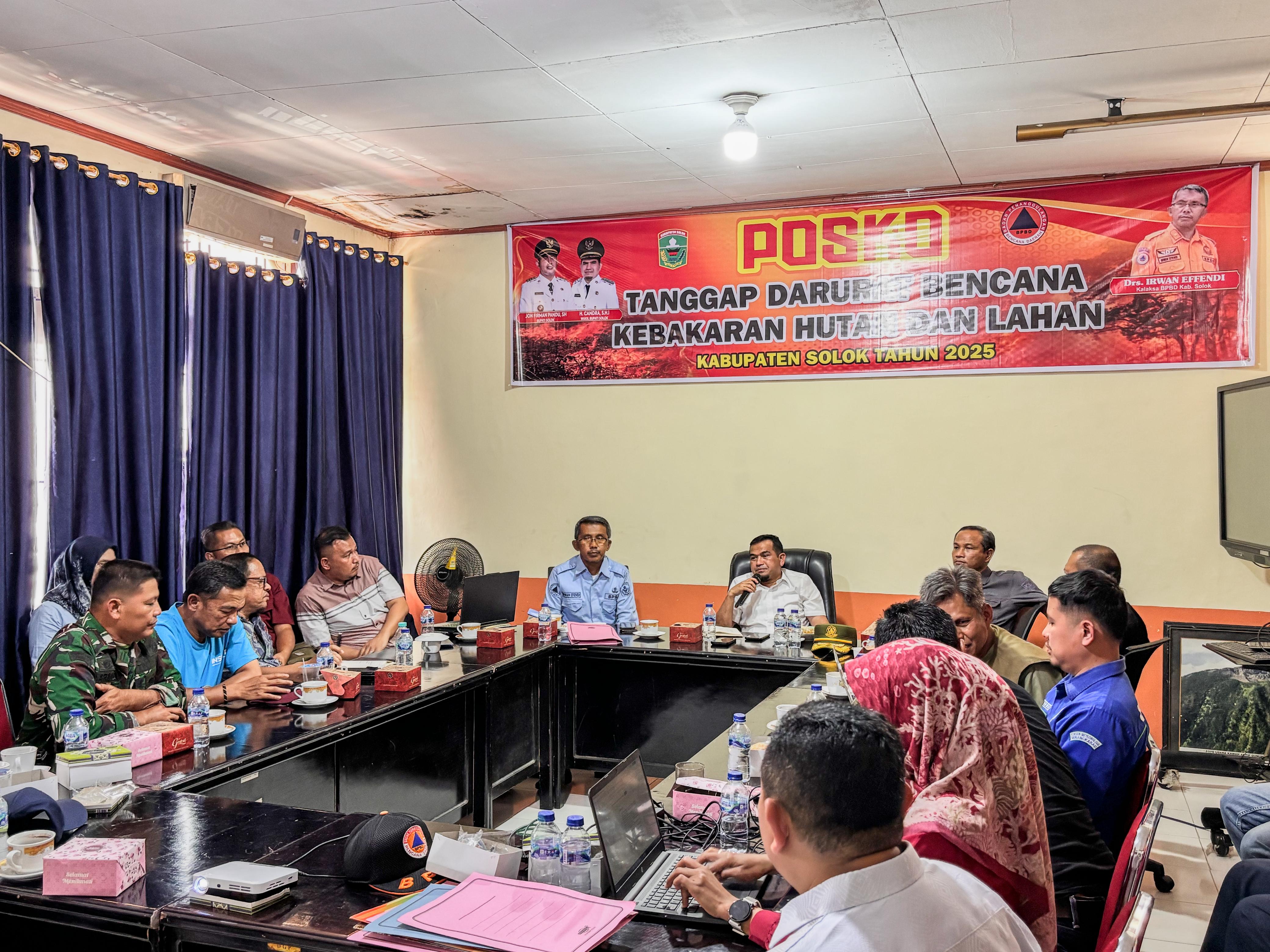 Kabupaten Solok Turunkan Status Jadi Siaga Darurat Karhutla