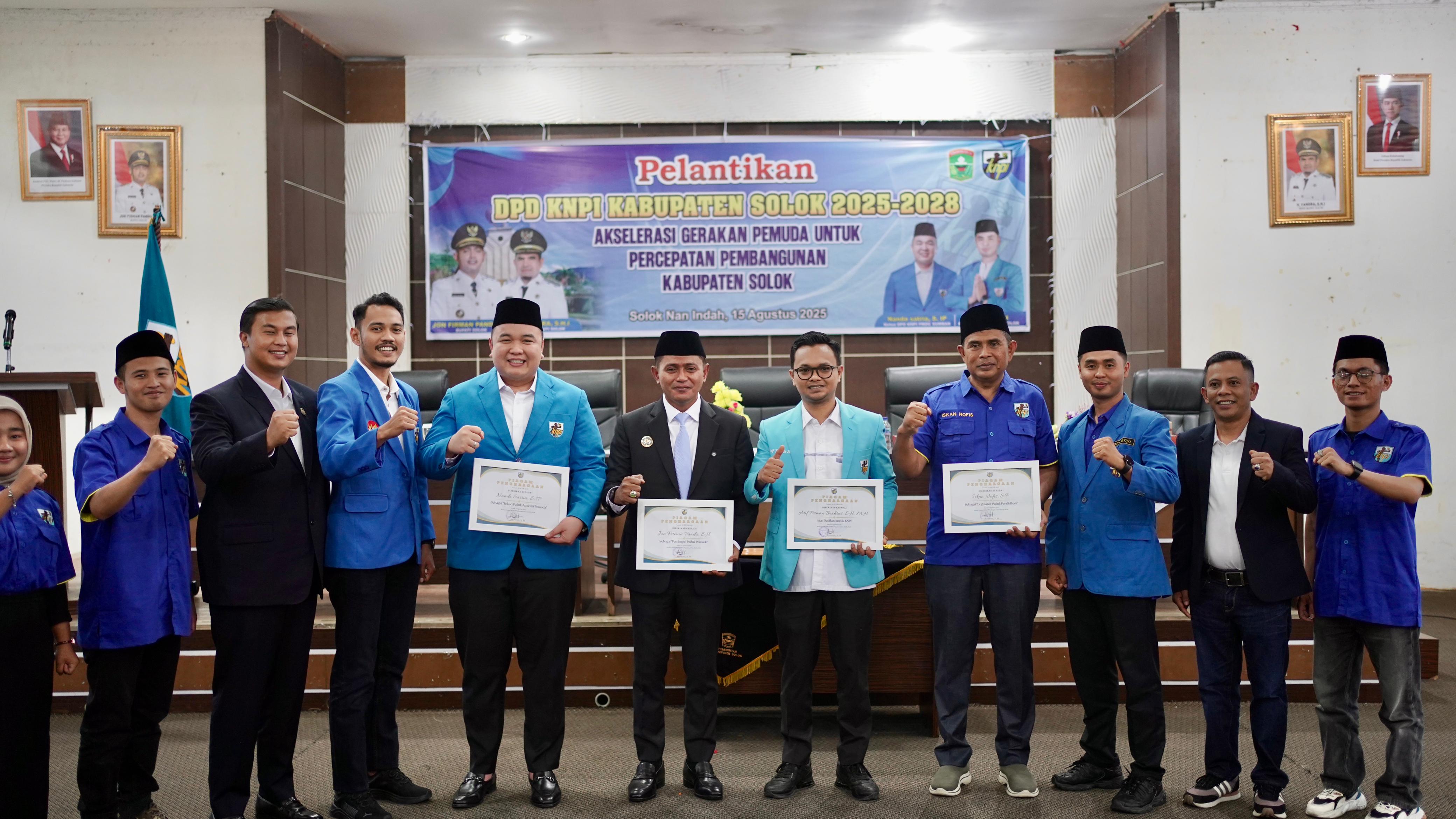 Pelantikan DPD KNPI Kabupaten Solok Periode 2025–2028, Dorong Akselerasi Gerakan Pemuda