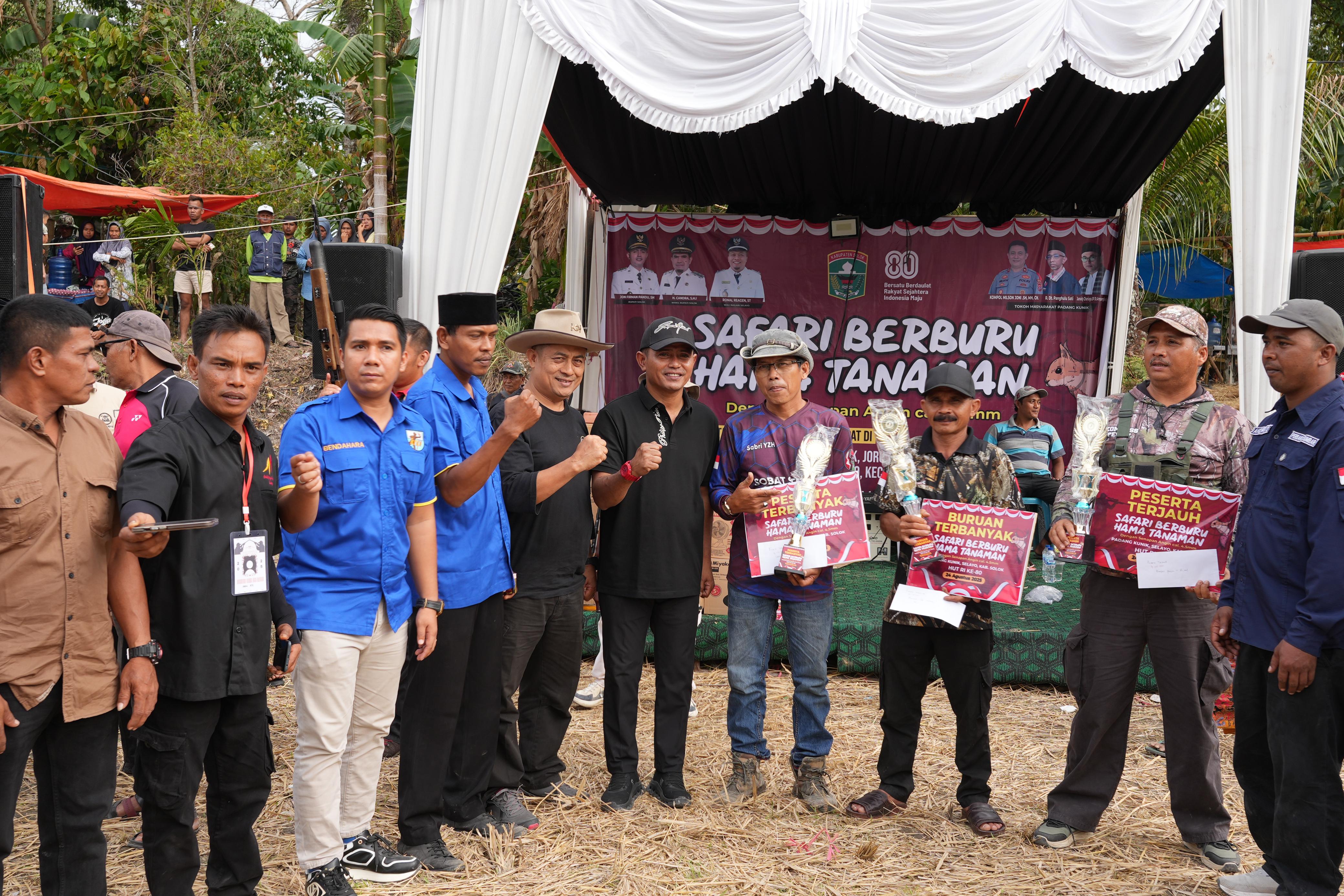Bupati Solok Tutup Secara Resmi Safari Berburu Hama Tanaman se-Sumatera Barat