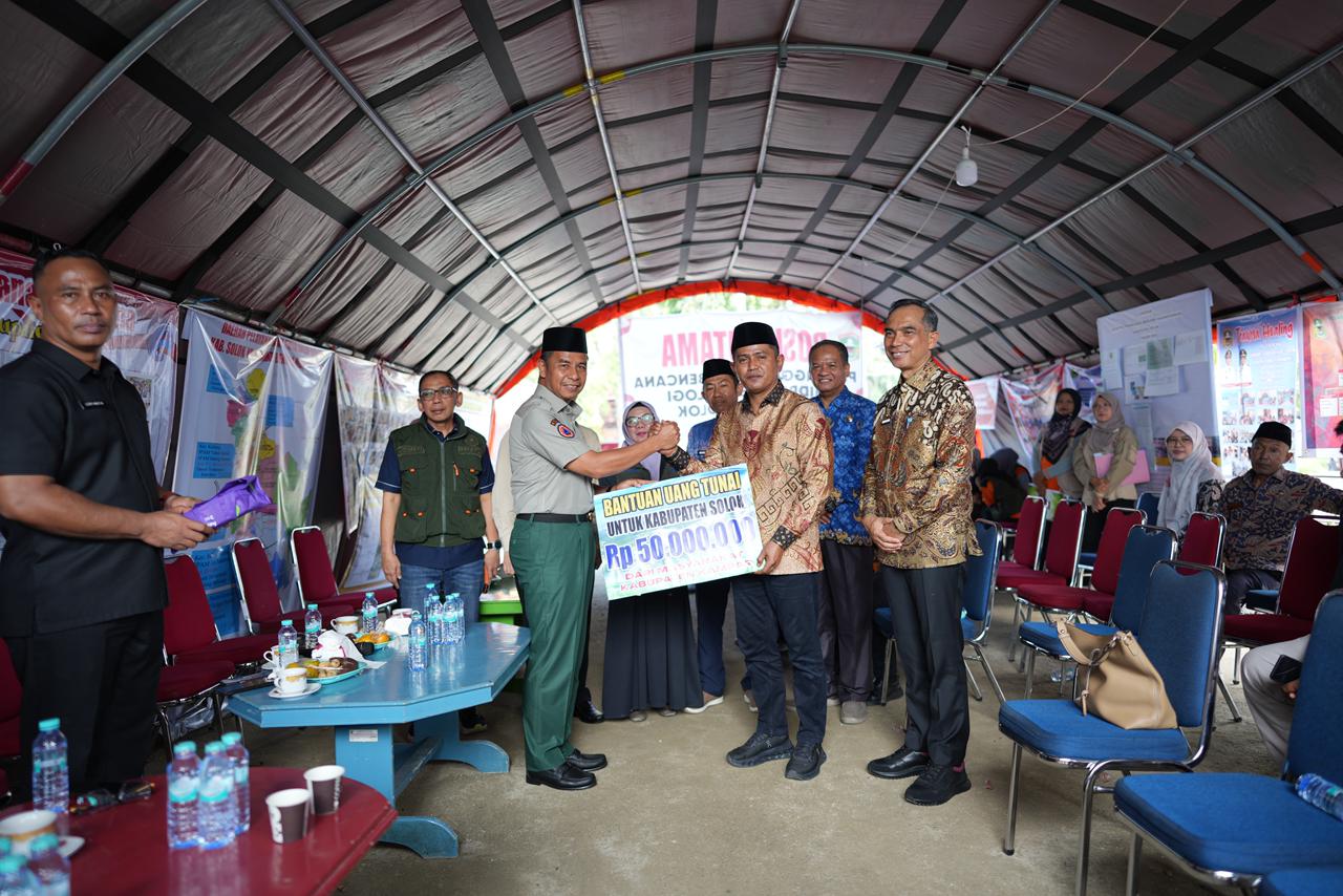 Pemkab Solok Lakukan Kerja Sama Daerah dengan Kabupaten Kampar serta Terima Bantuan Bencana