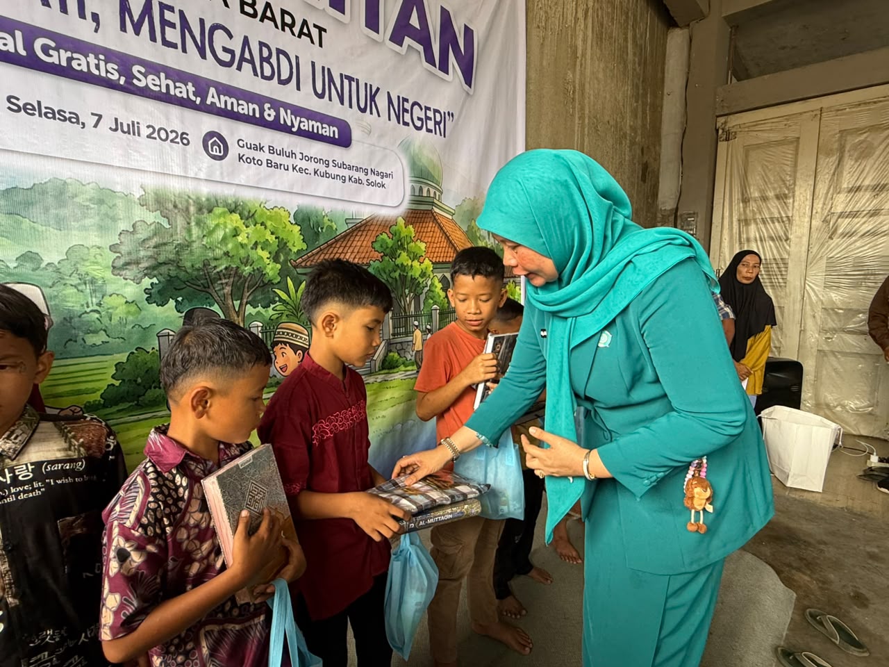 TP-PKK Kabupaten Solok Kerjasama dengan RHC ( Rufaidah Humanity Care) laksanakan Gebyar Khitanan Massal Gratis di Nagari Koto Baru Jorong Subarang