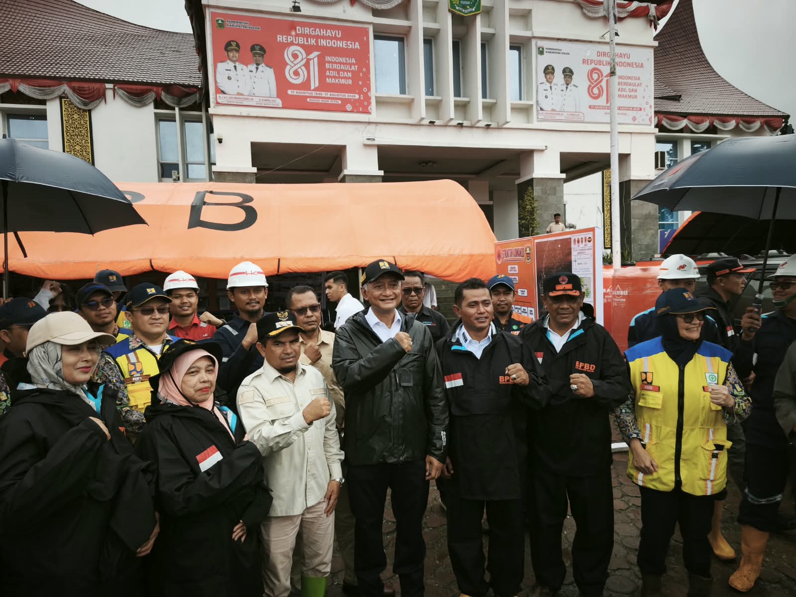 Menteri PU Dody Hanggodo Datang ke Solok, Jon Firman Pandu–H. Candra Sambut Langsung