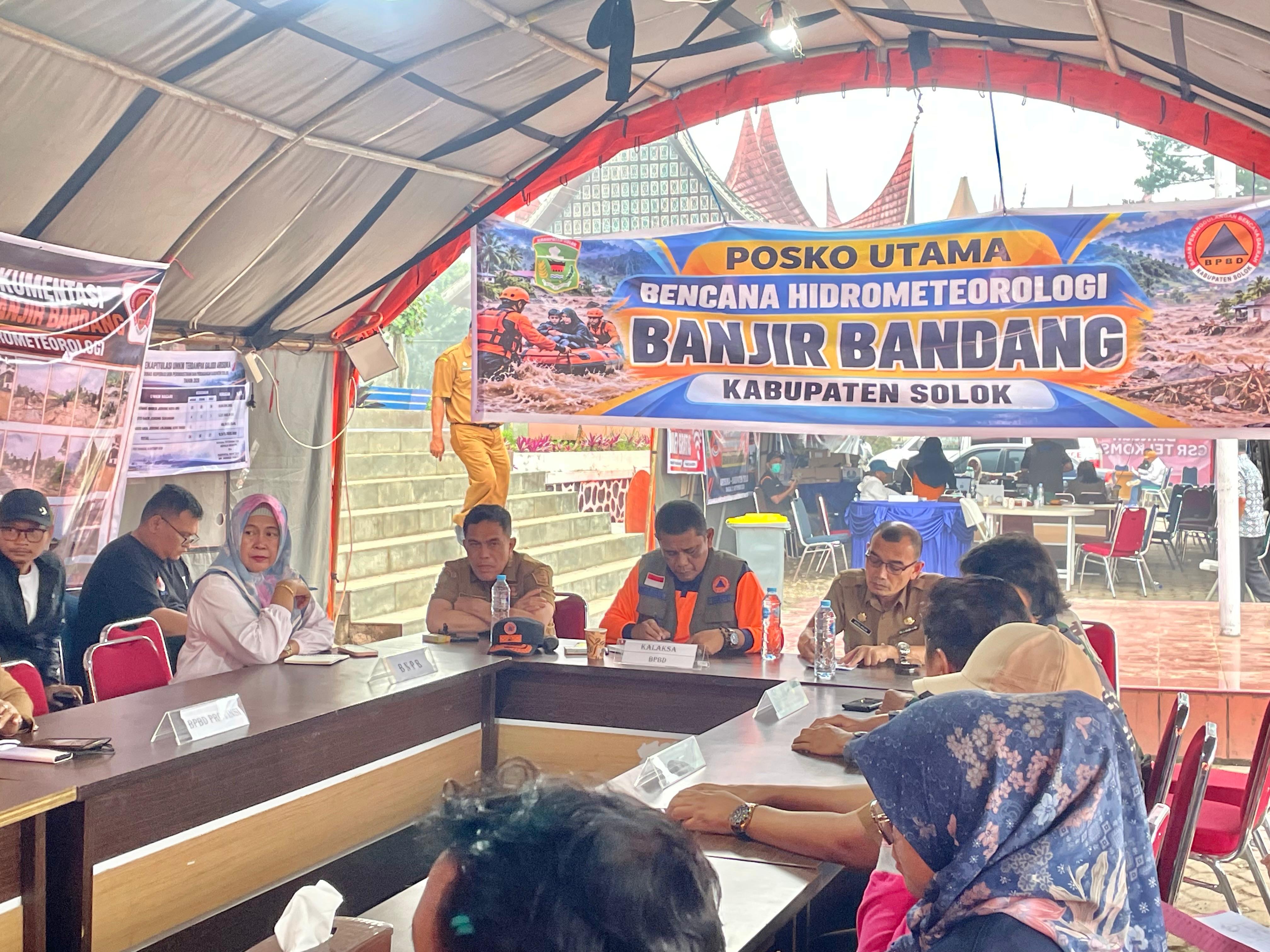 Rapat Evaluasi Progres Pascabencana Kabupaten Solok Bahas Langkah Pemulihan dan Tindak Lanjut